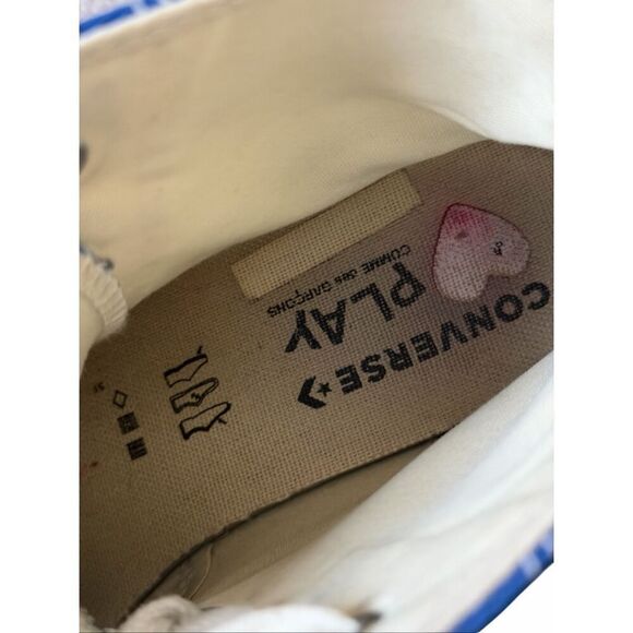 Converse Comme Des Garsons Play x Chuck 70 High Blue Quartz Men 5 Women 7 - Picture 4 of 10